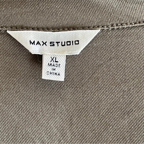 MAX STUDIO Olive Khaki Utility Jacket XL - Picture 6 of 6